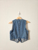 Zara Crop Denim Vest (S)