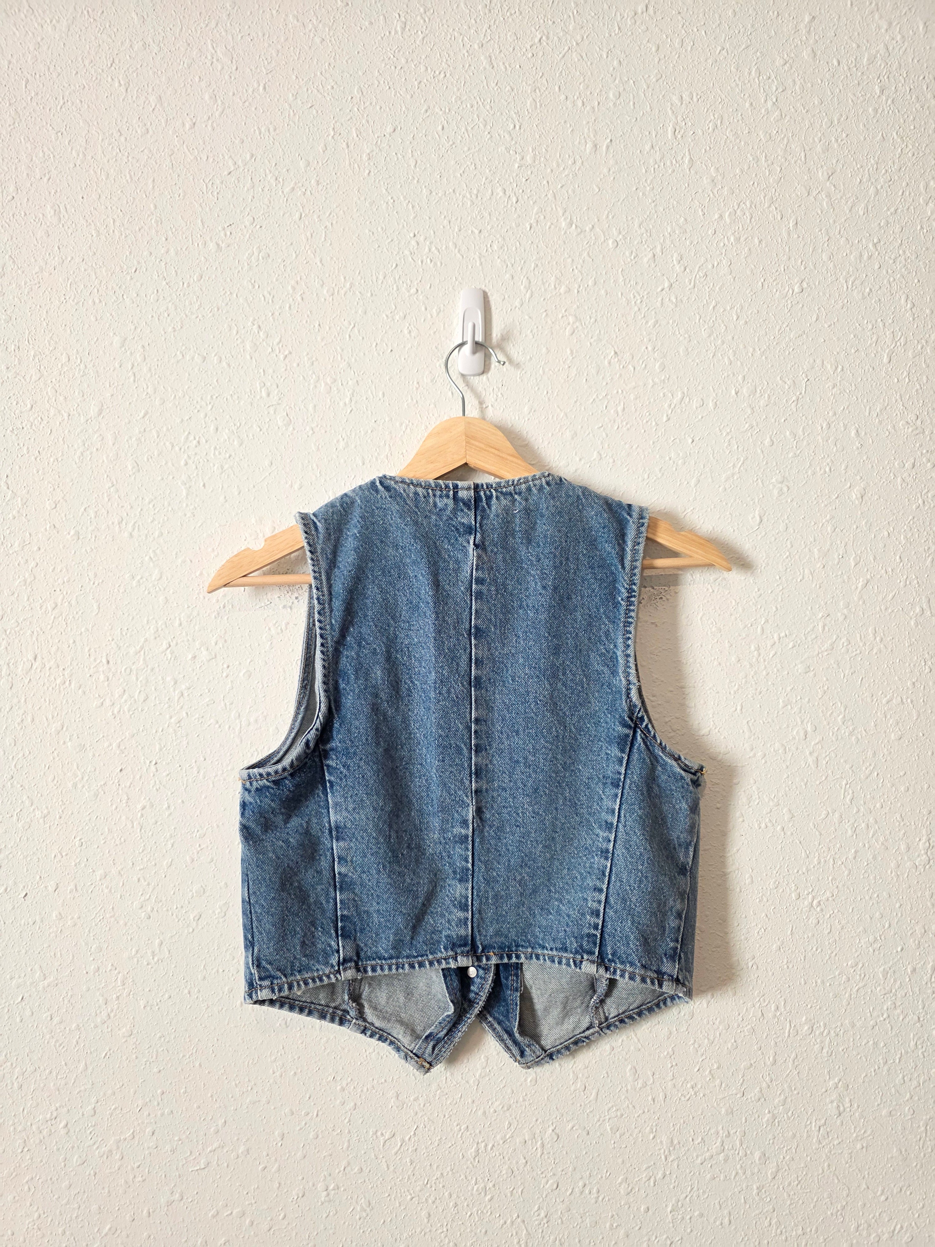 Zara Crop Denim Vest (S)