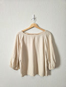 Linen Blend Puff Sleeve Top (MP)