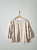 Linen Blend Puff Sleeve Top (MP)