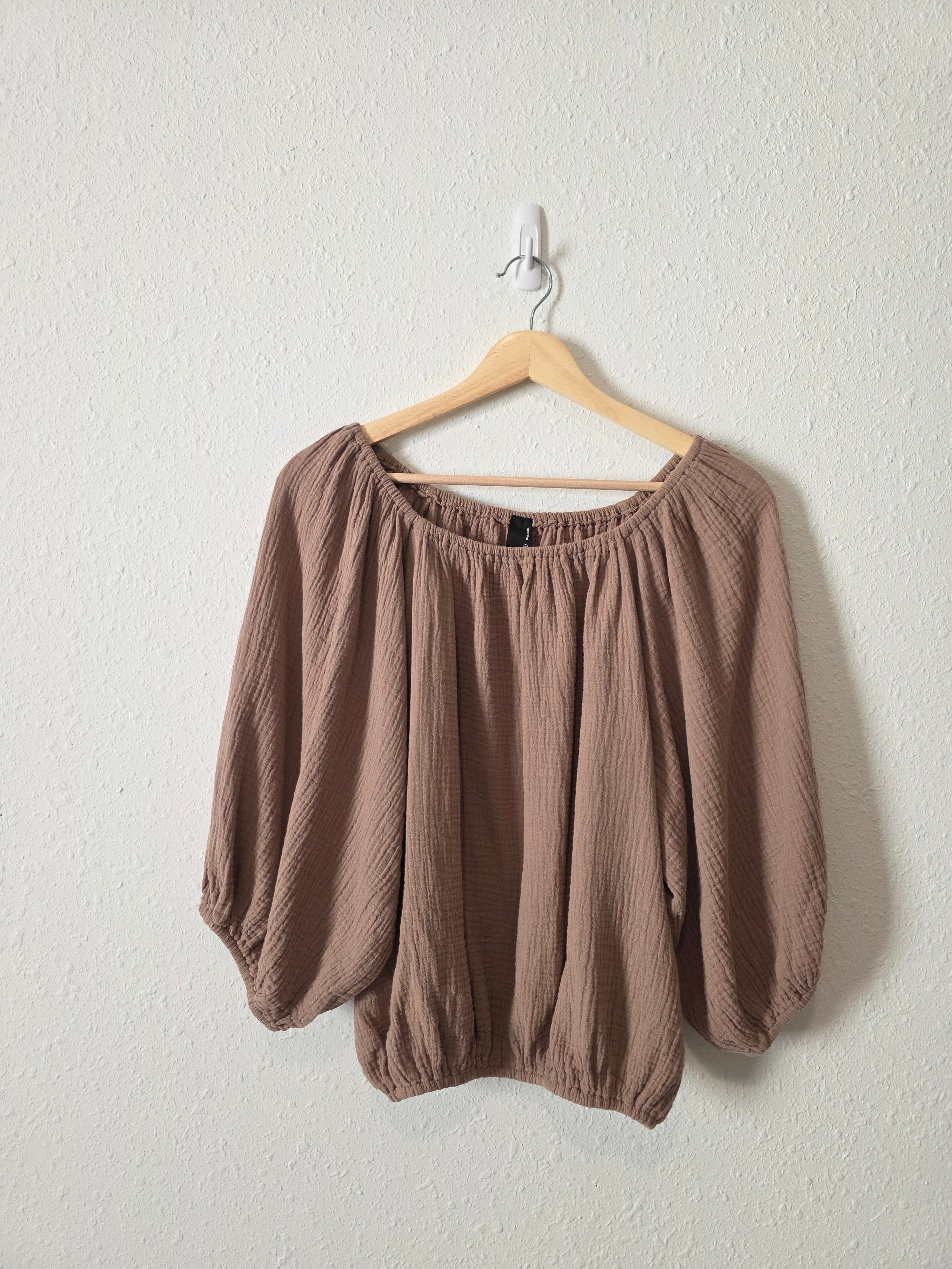 Brown Cotton Gauze Matching Set (XS/S)