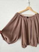 Brown Cotton Gauze Matching Set (XS/S)