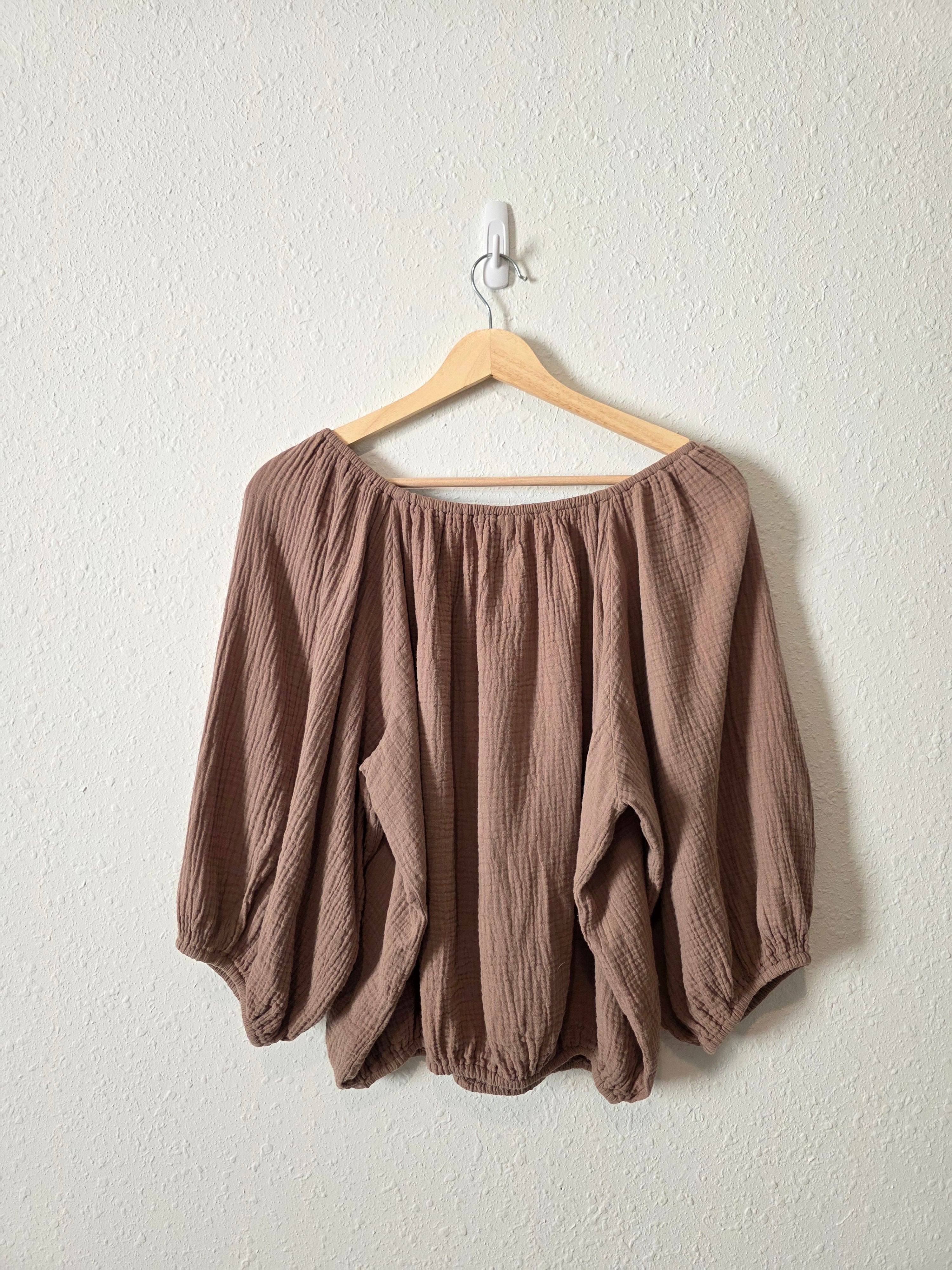 Brown Cotton Gauze Matching Set (XS/S)