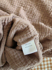 Brown Cotton Gauze Matching Set (XS/S)