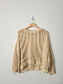 Aaron & Amber Crochet Cotton Sweater (M)
