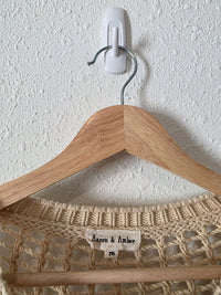Aaron & Amber Crochet Cotton Sweater (M)