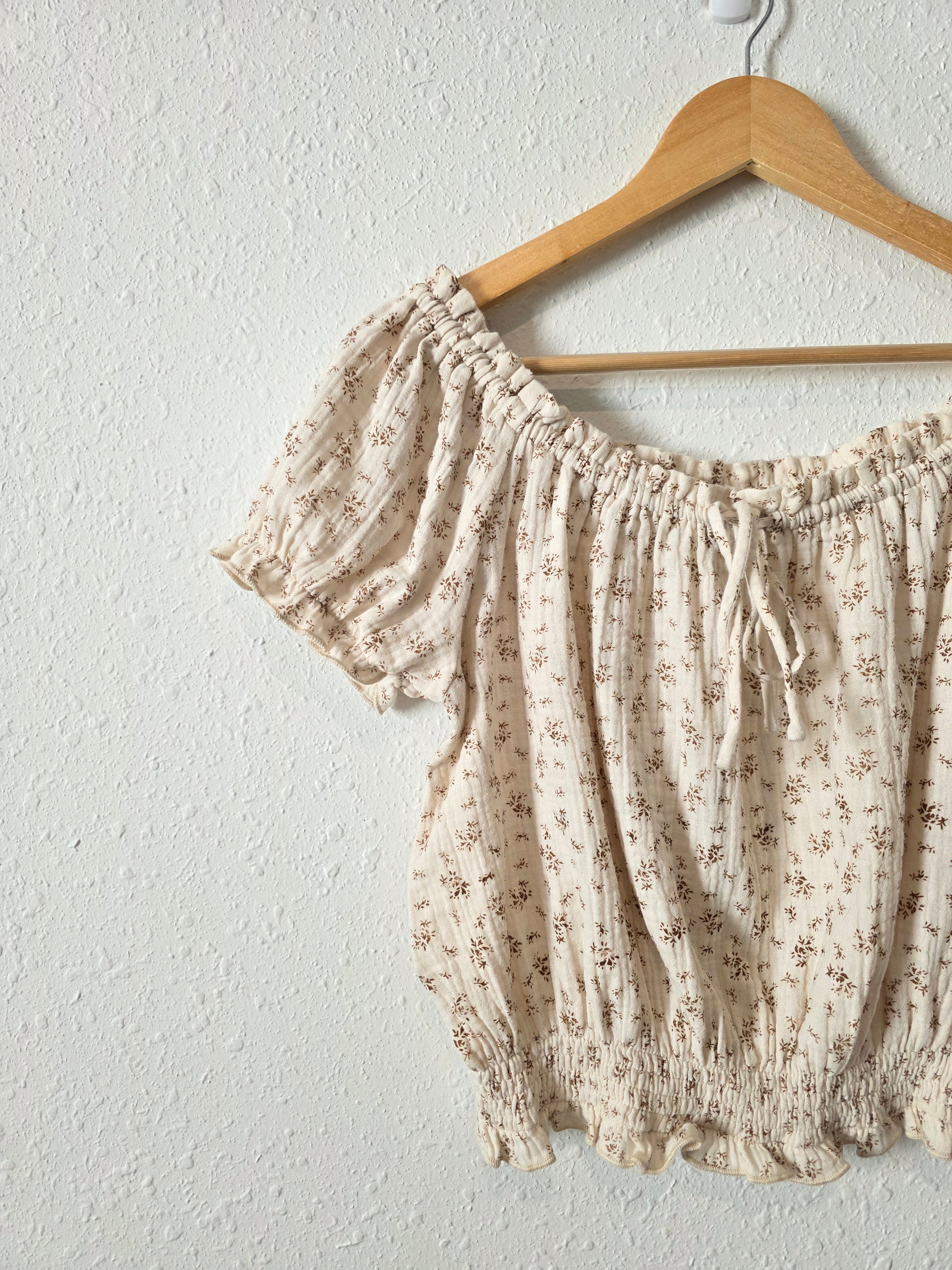 Dainty Floral Cotton Top (L)