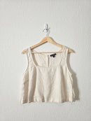 J.Crew Linen Button Back Tank (S)