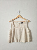 J.Crew Linen Button Back Tank (S)