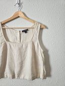 J.Crew Linen Button Back Tank (S)