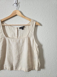 J.Crew Linen Button Back Tank (S)