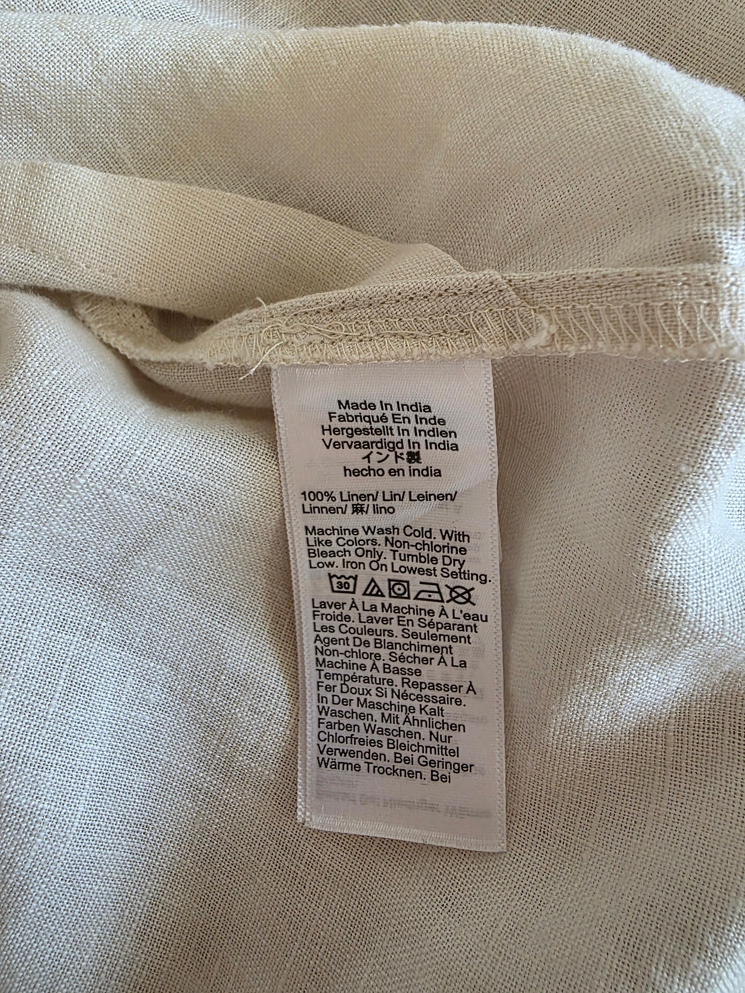 J.Crew Linen Button Back Tank (S)