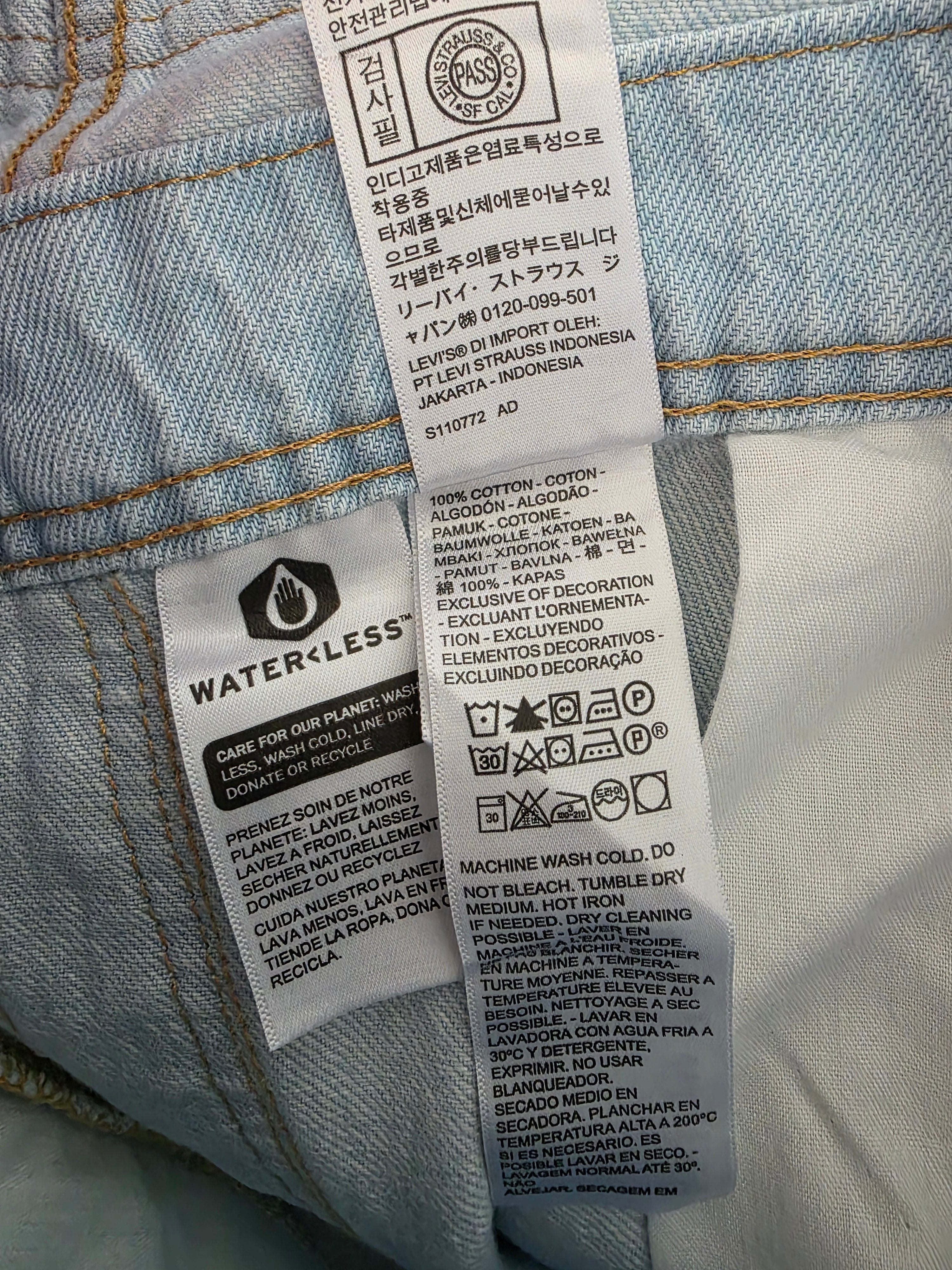 Levi's Light Wash Denim Shortalls (18W)