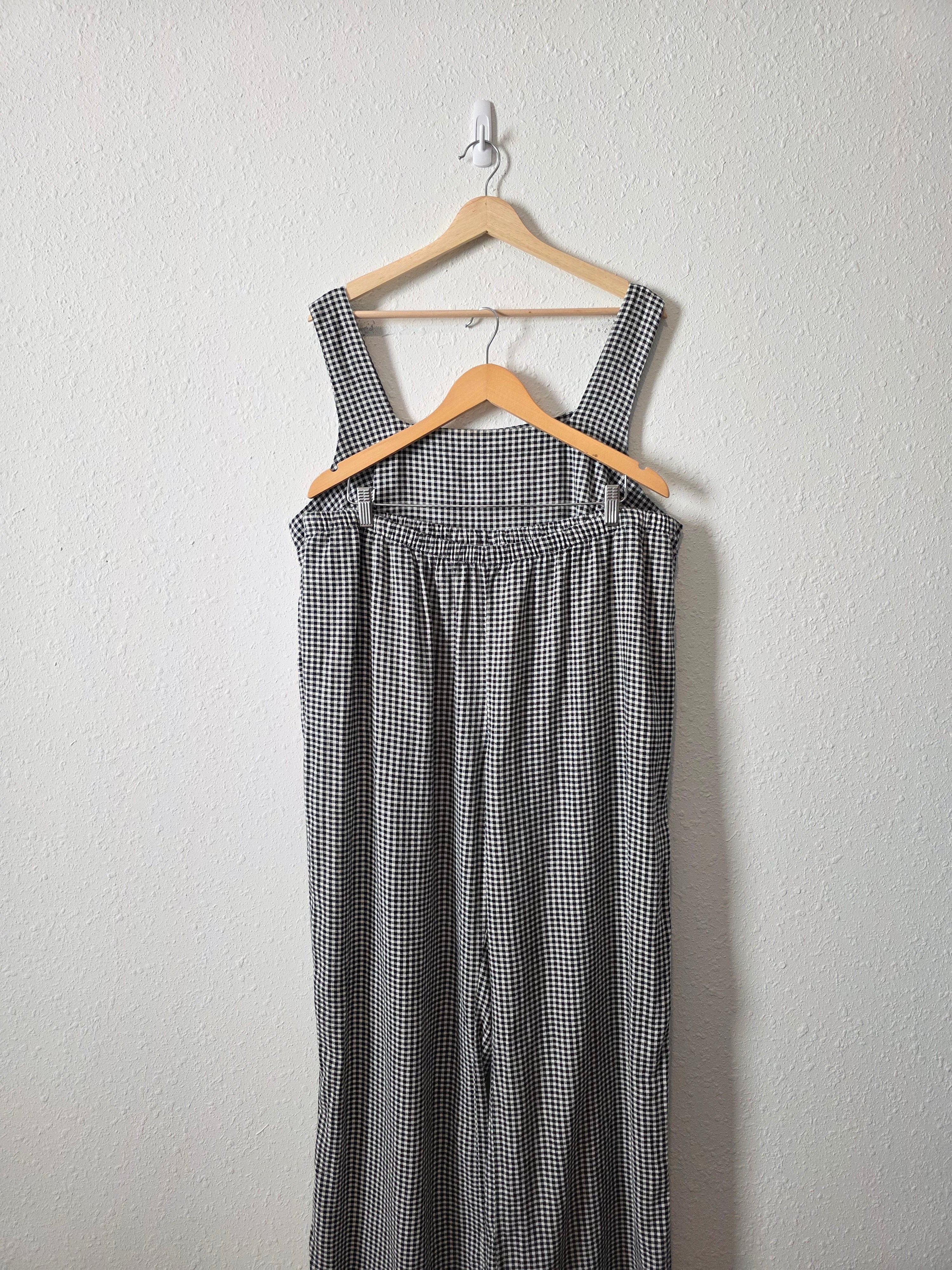 Linen Blend Gingham Matching Set (XL/XXL)