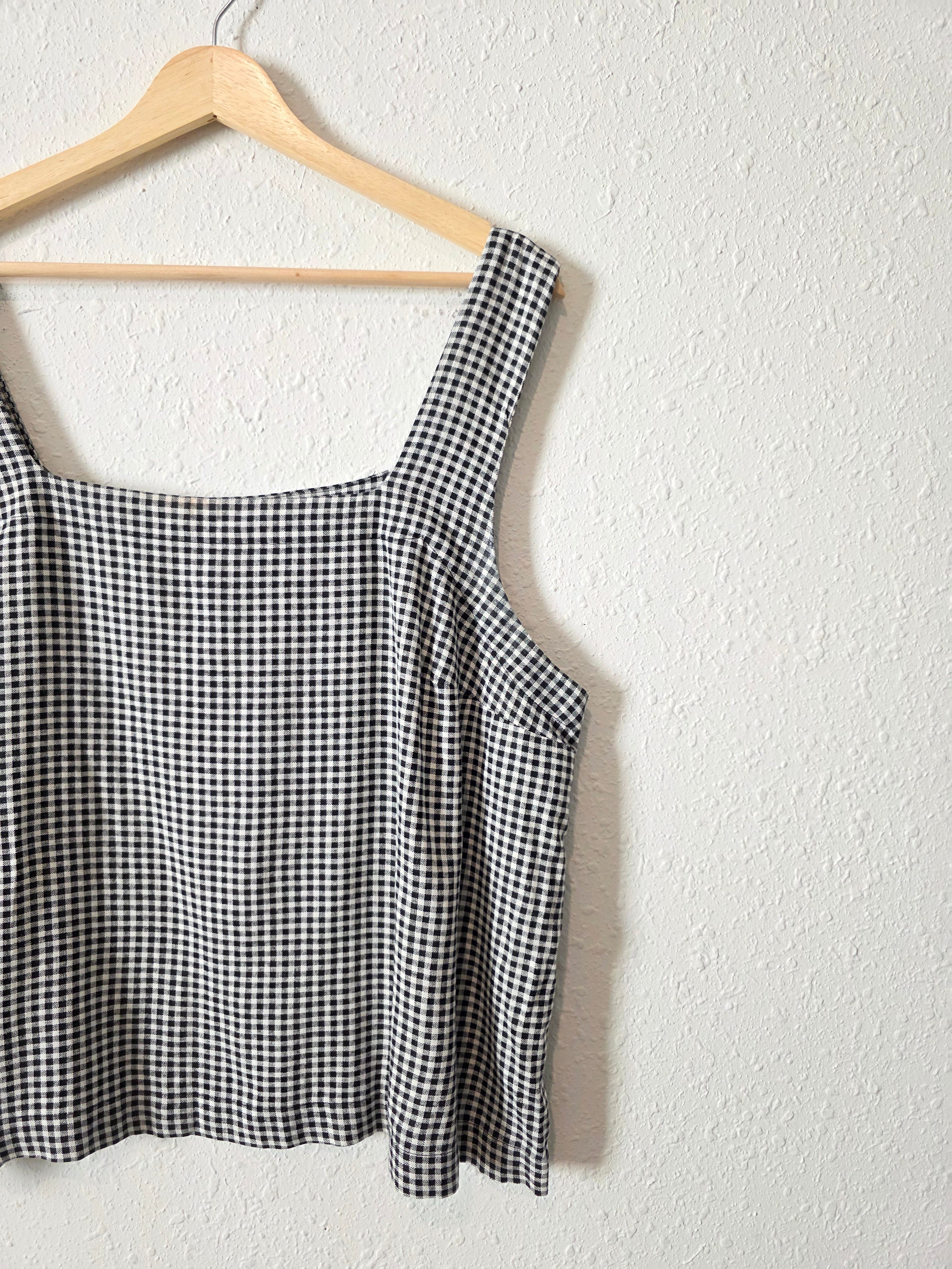 Linen Blend Gingham Matching Set (XL/XXL)