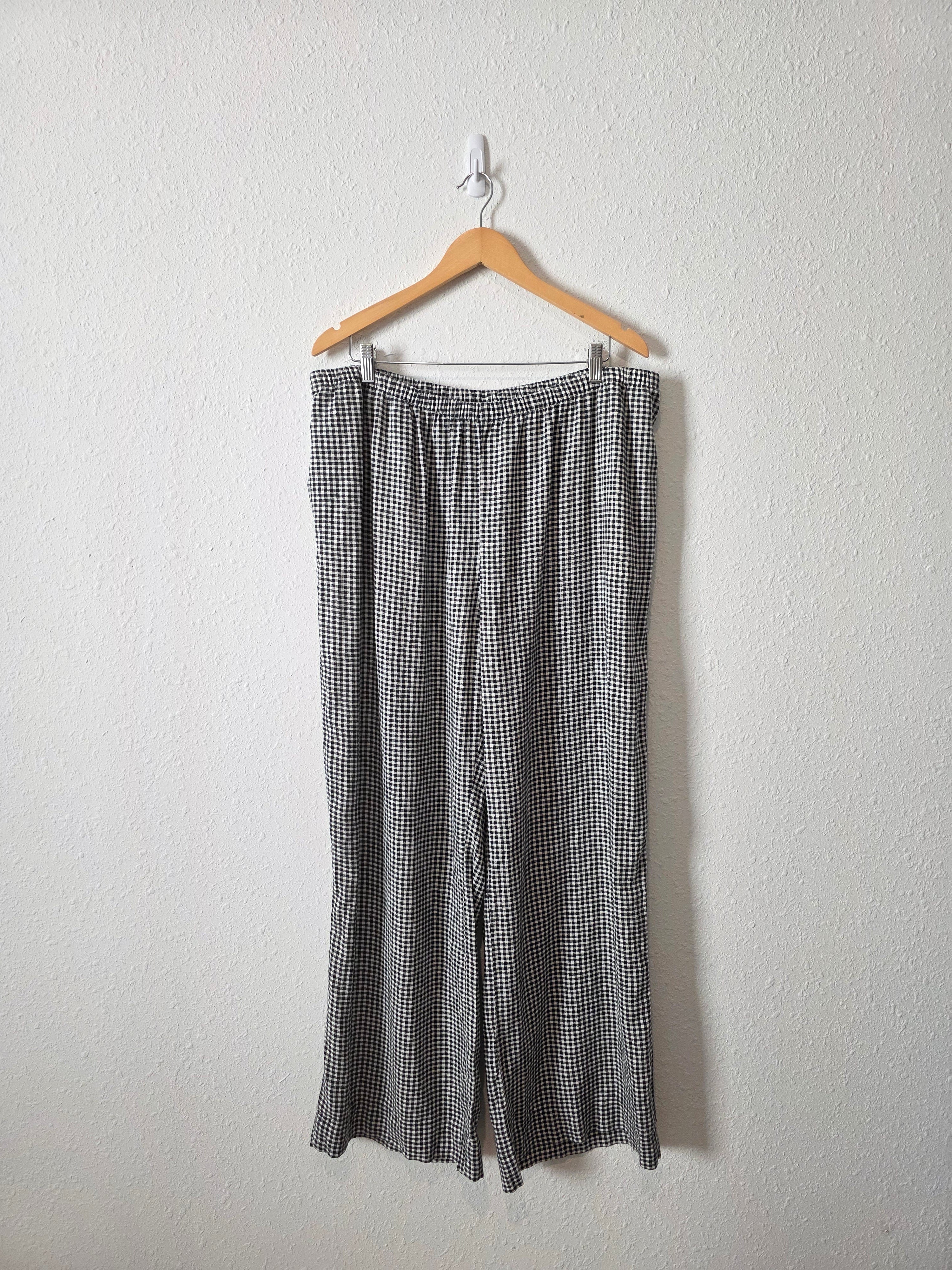 Linen Blend Gingham Matching Set (XL/XXL)