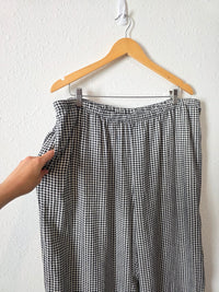 Linen Blend Gingham Matching Set (XL/XXL)