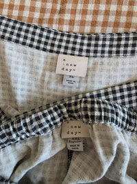 Linen Blend Gingham Matching Set (XL/XXL)