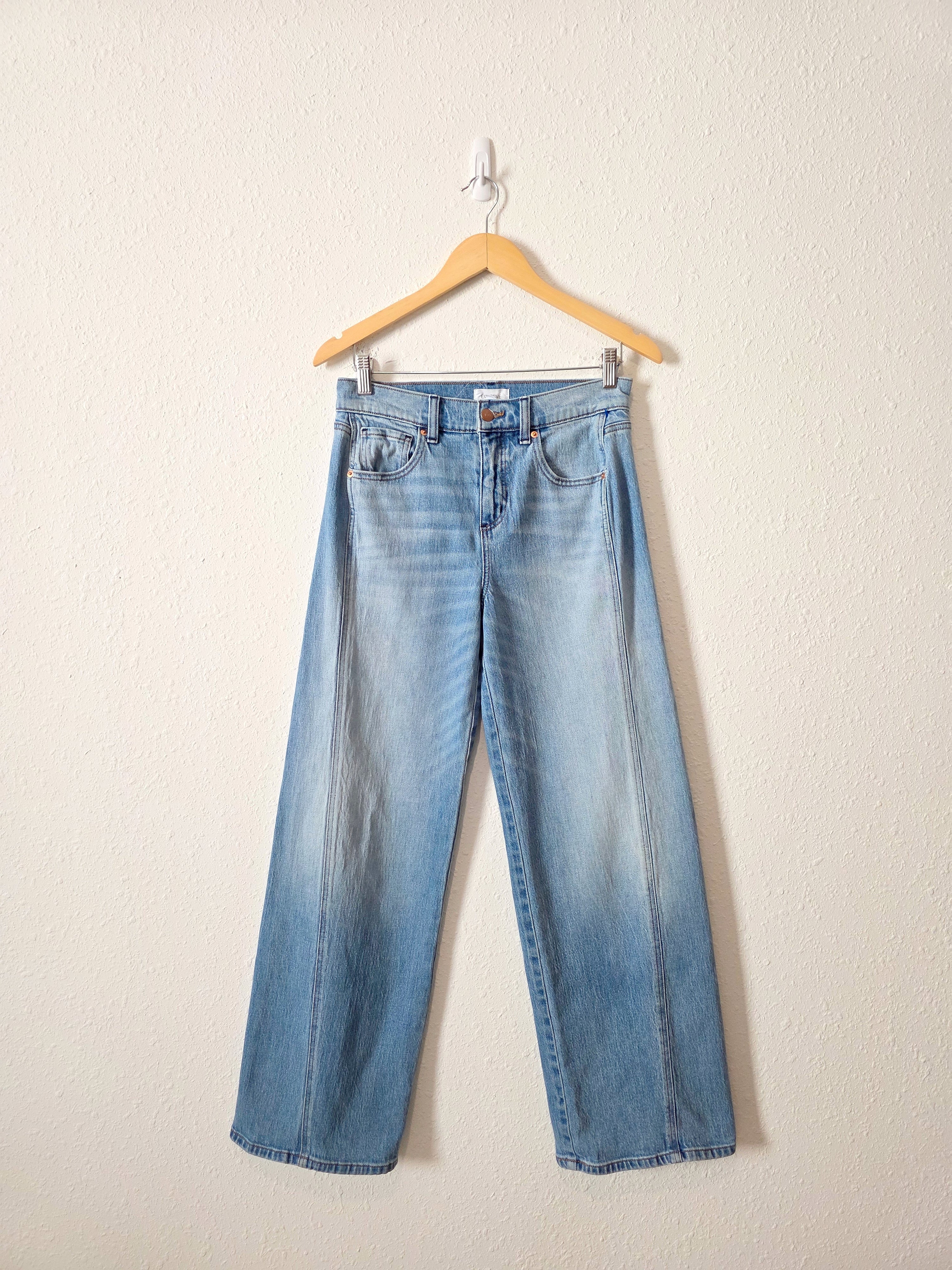 Evereve Seamed Wide Leg Jeans (28)