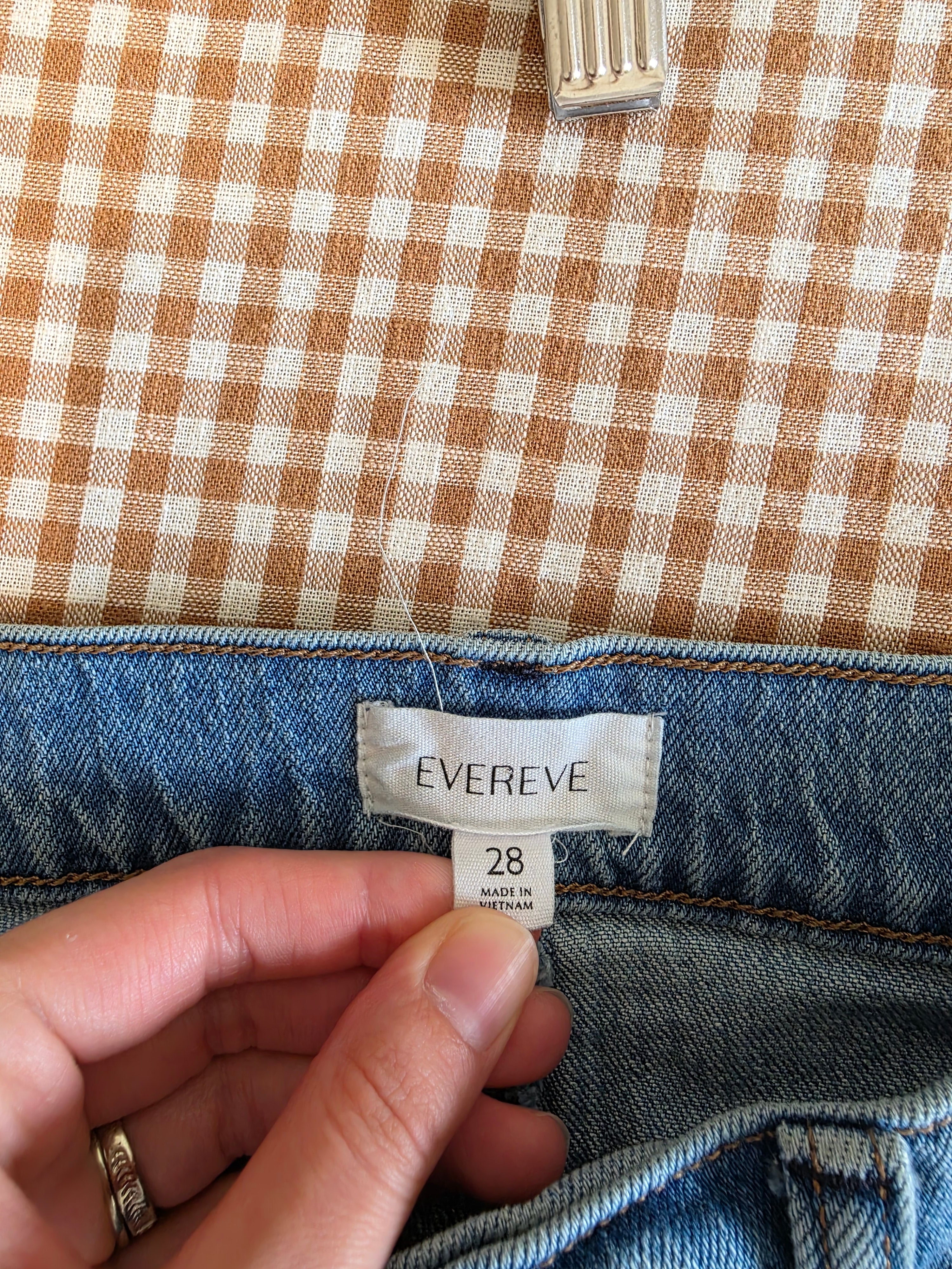 Evereve Seamed Wide Leg Jeans (28)