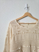 Crochet Knit Cotton Top (S)