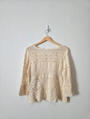 Crochet Knit Cotton Top (S)