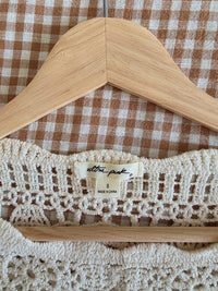 Crochet Knit Cotton Top (S)