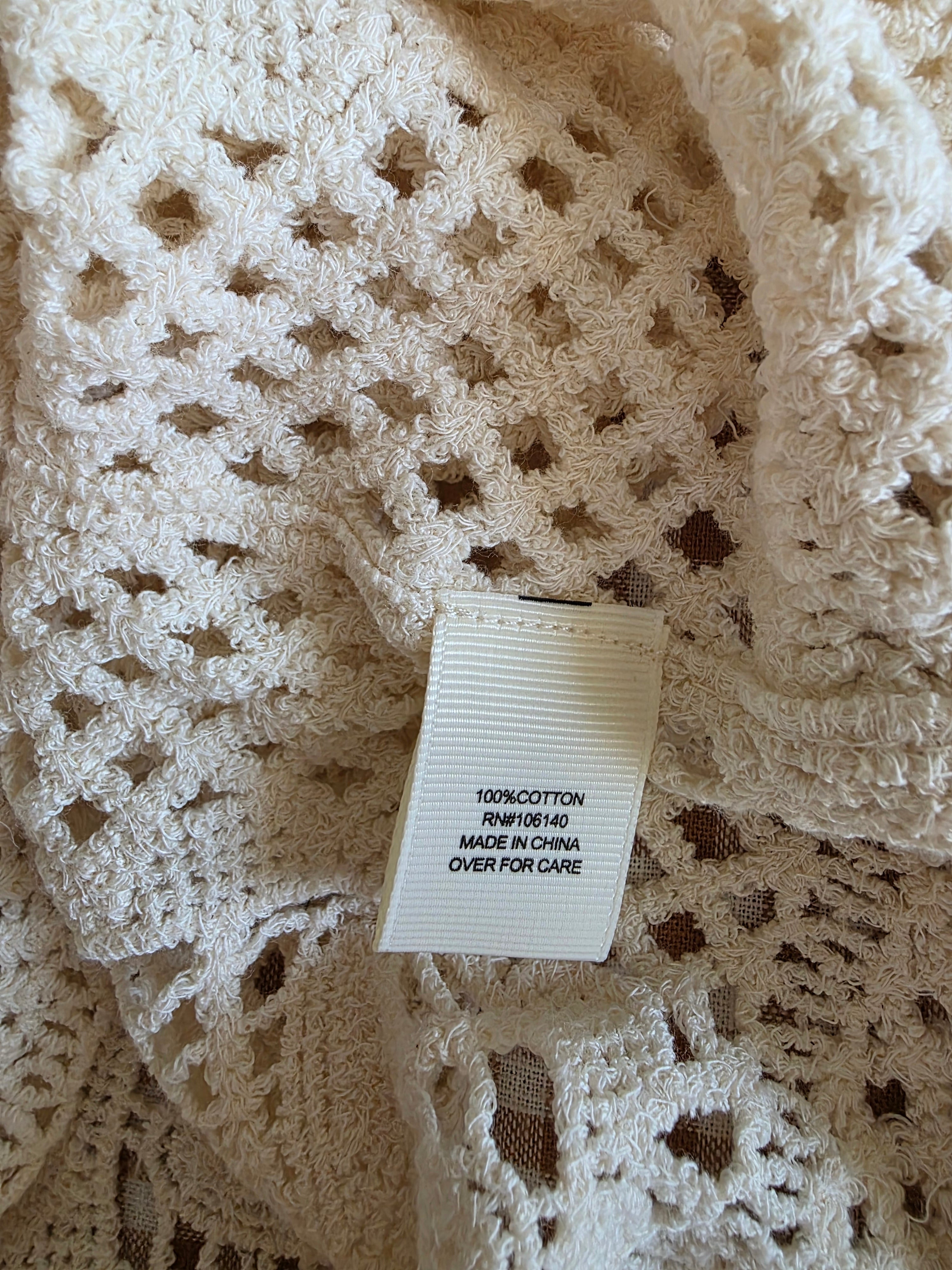 Crochet Knit Cotton Top (S)