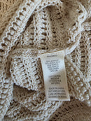 Neutral Linen Blend Crochet Top (2X)