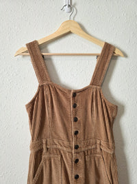 Aerie Corduroy Kick Flare Overalls (S)