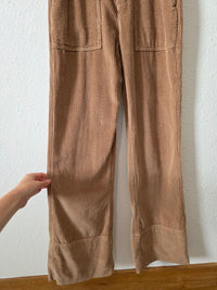 Aerie Corduroy Kick Flare Overalls (S)