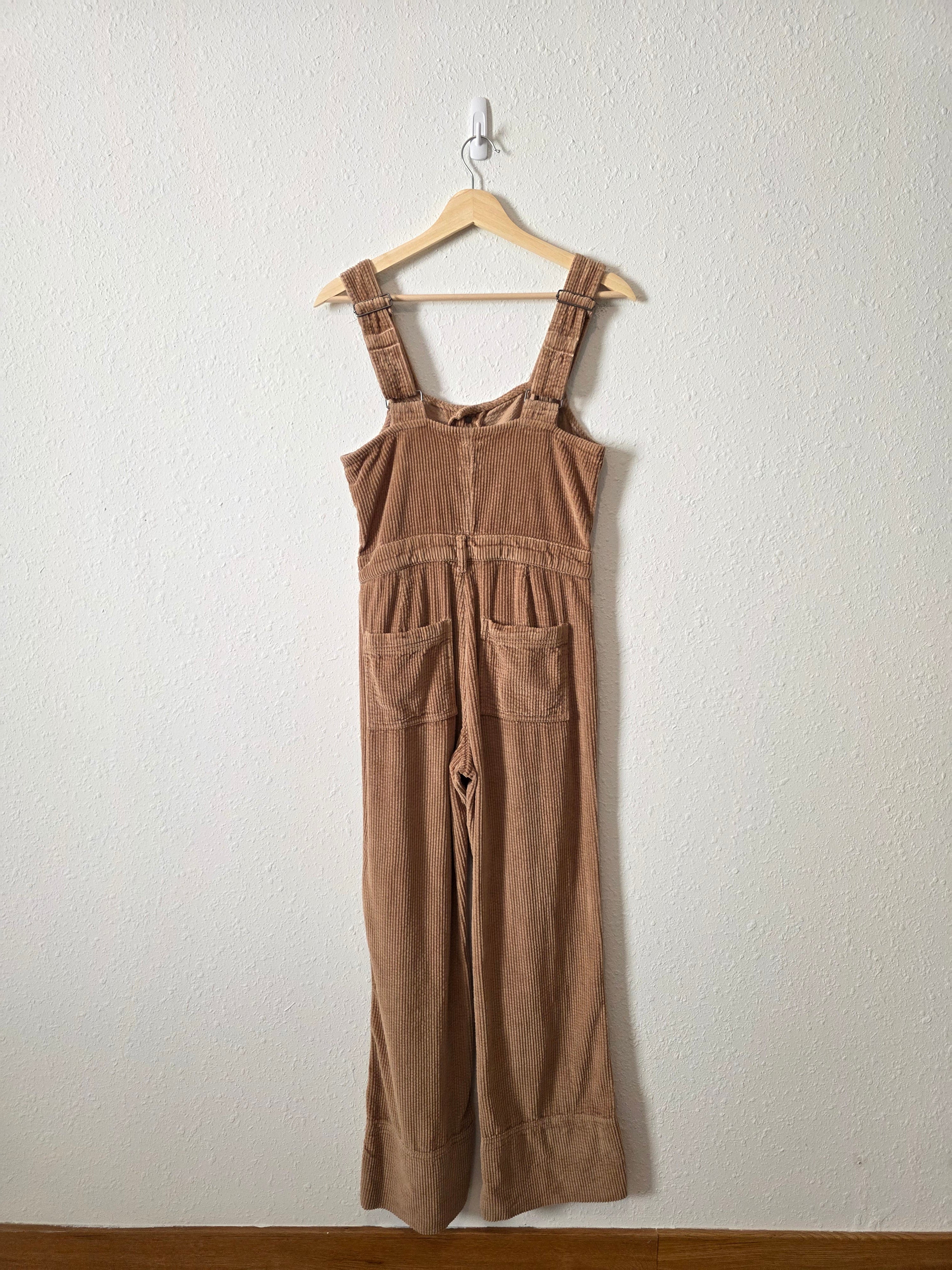 Aerie Corduroy Kick Flare Overalls (S)