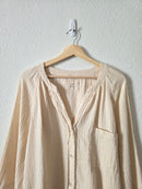 Aerie Oversized Striped Gauze Shirt (XL)