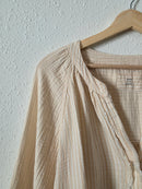 Aerie Oversized Striped Gauze Shirt (XL)