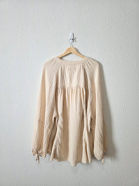 Aerie Oversized Striped Gauze Shirt (XL)