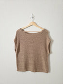 Evereve Brown Relaxed Knit Top (S)