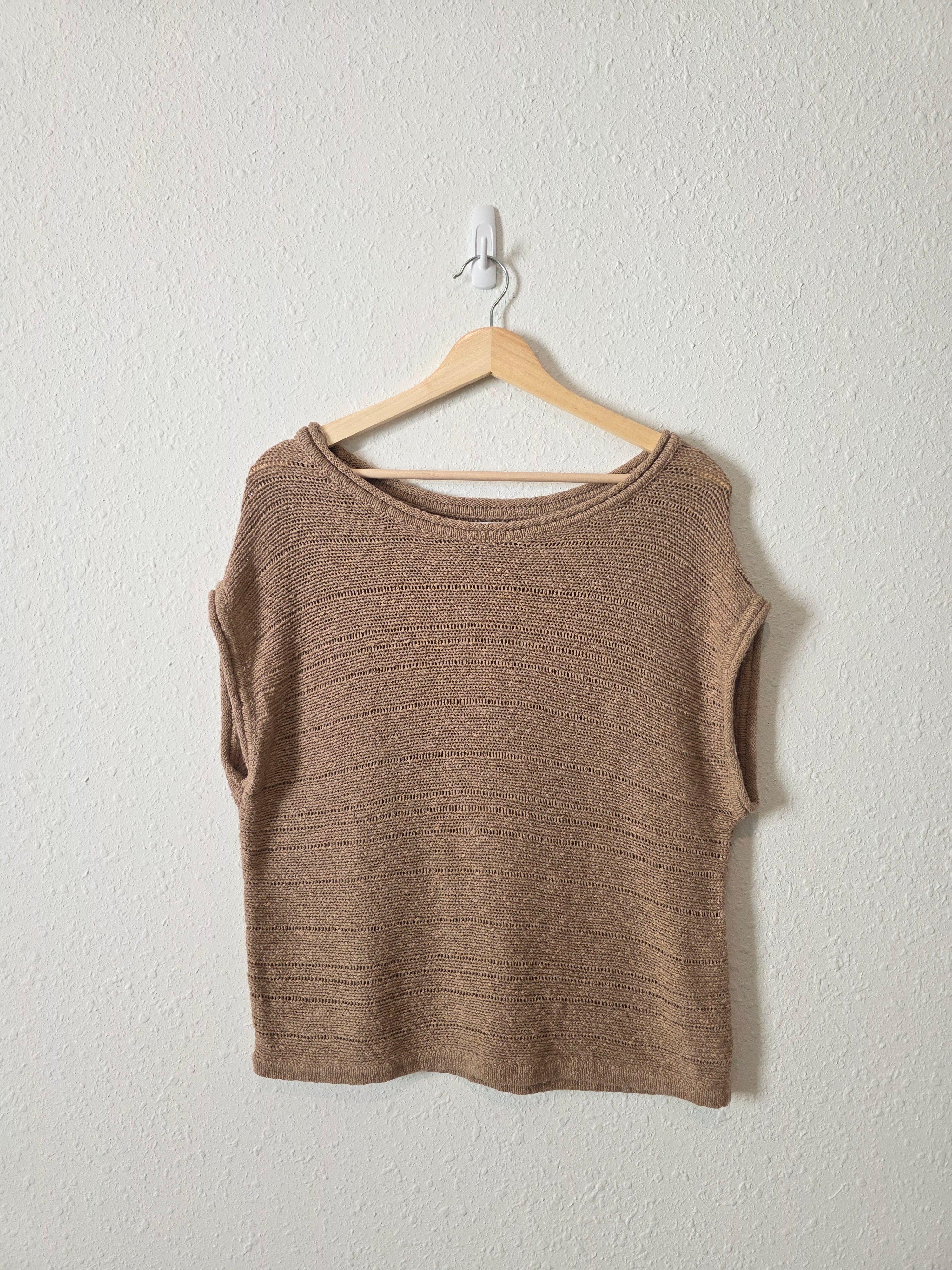 Evereve Brown Relaxed Knit Top (S)