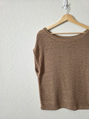 Evereve Brown Relaxed Knit Top (S)
