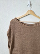 Evereve Brown Relaxed Knit Top (S)