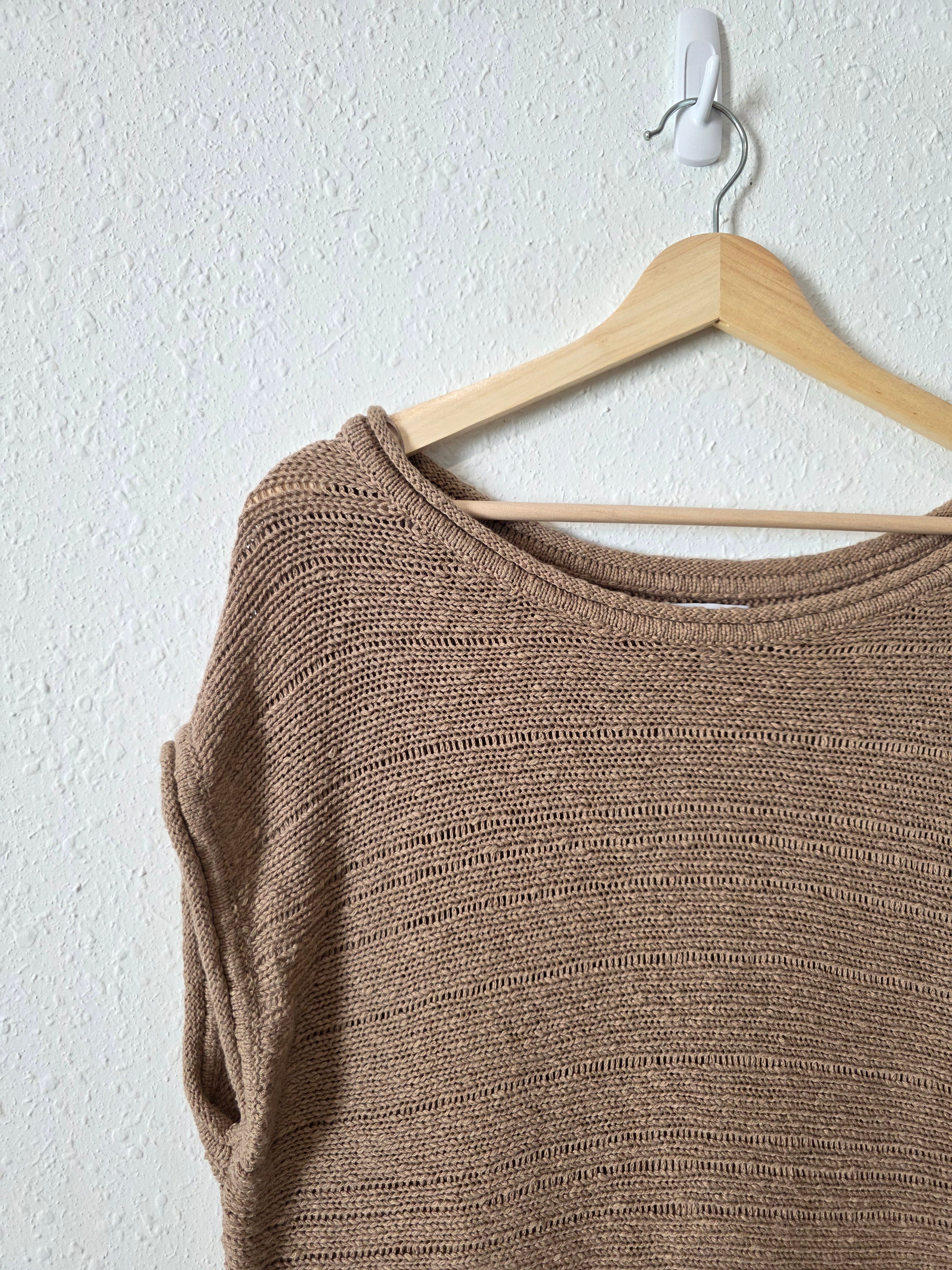 Evereve Brown Relaxed Knit Top (S)