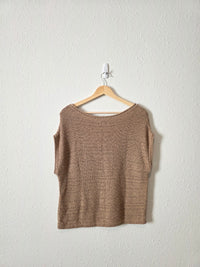 Evereve Brown Relaxed Knit Top (S)