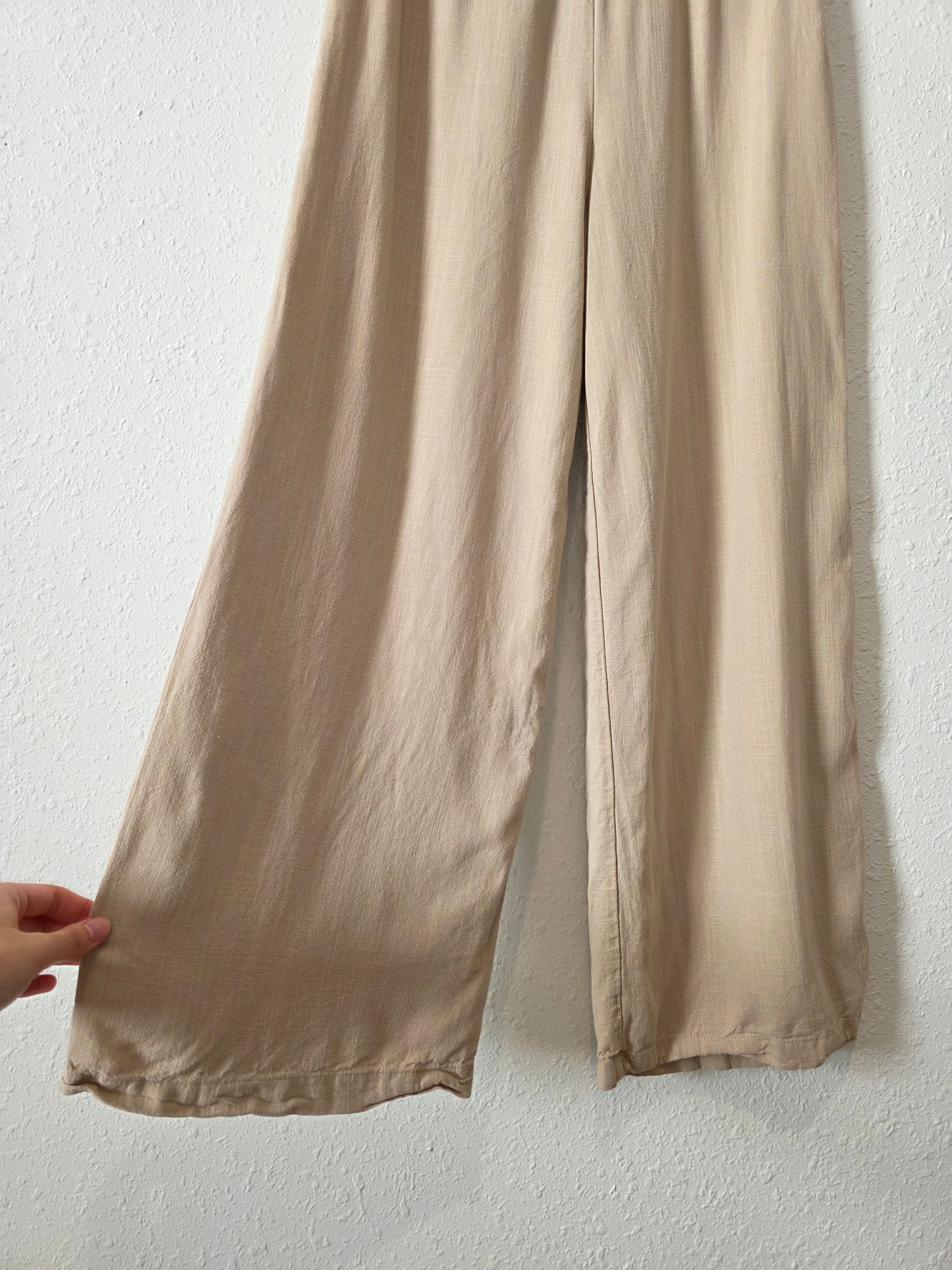 Lulus Wide Leg Linen Blend Pants (M)