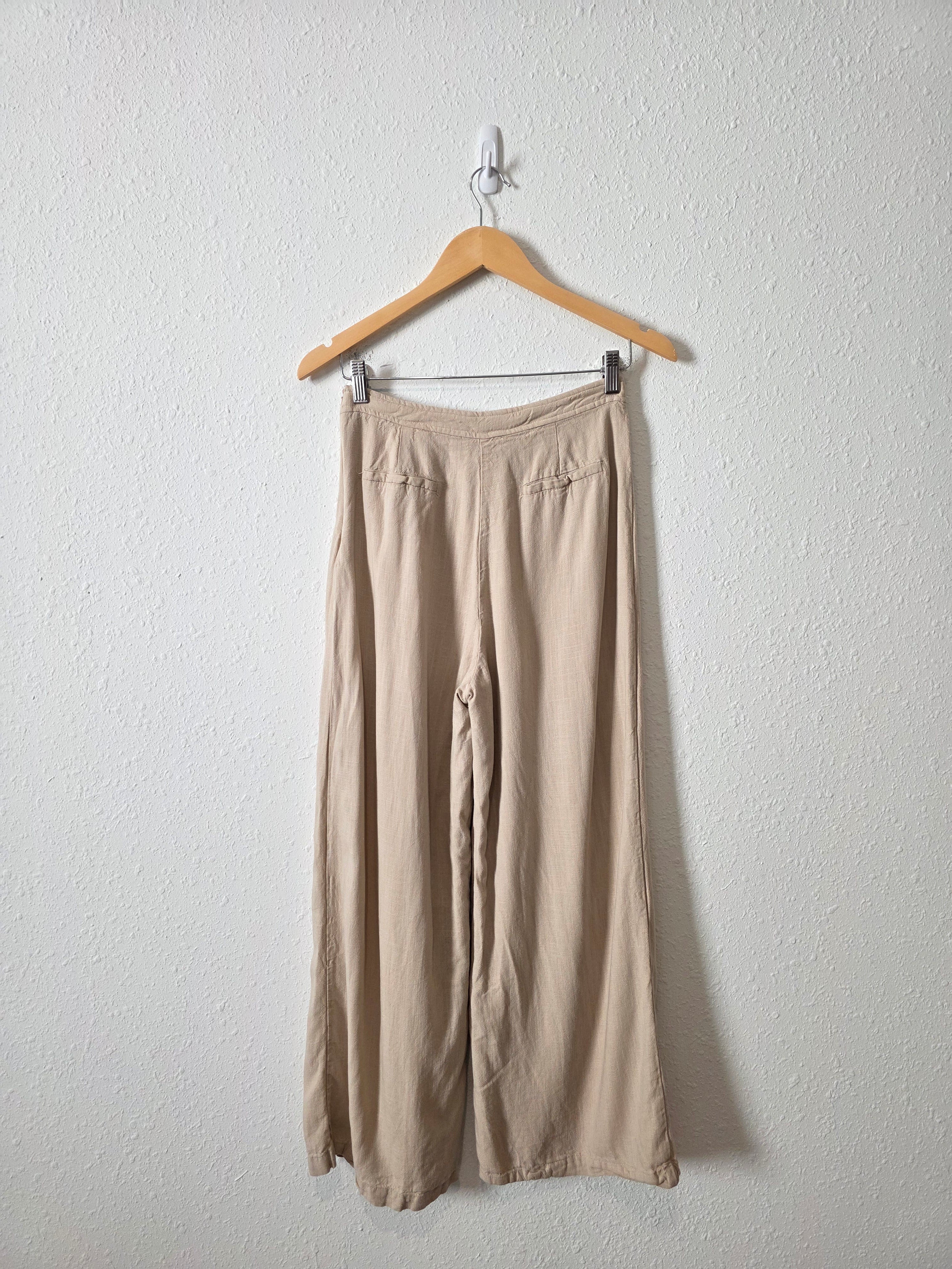 Lulus Wide Leg Linen Blend Pants (M)