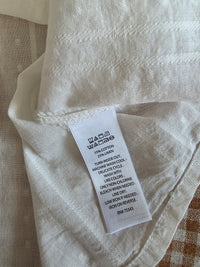 Puff Sleeve Cotton Linen Top (XL)