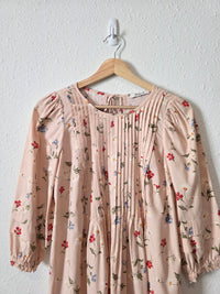 Madewell Floral Pintuck Dress (S)