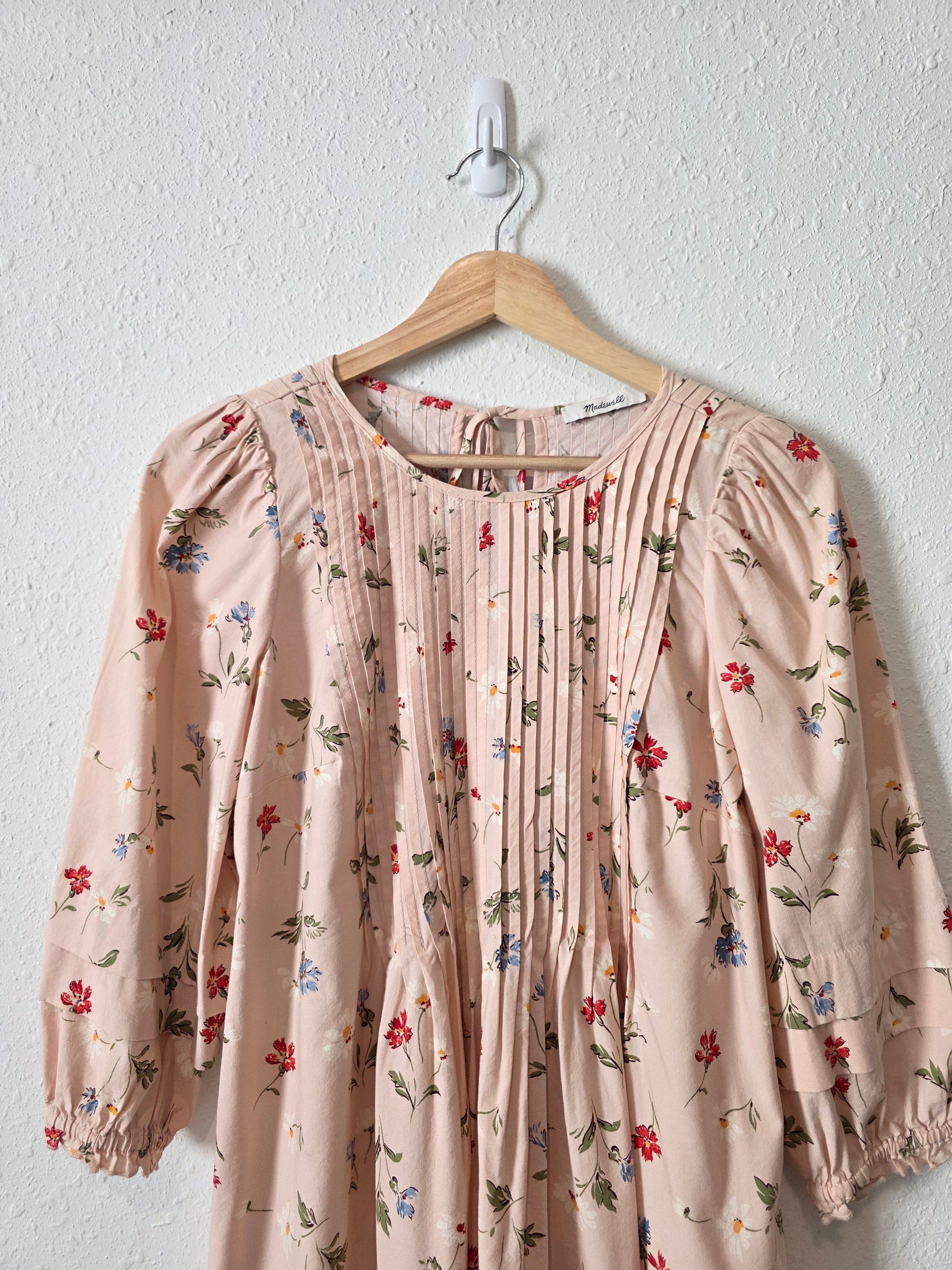 Madewell Floral Pintuck Dress (S)