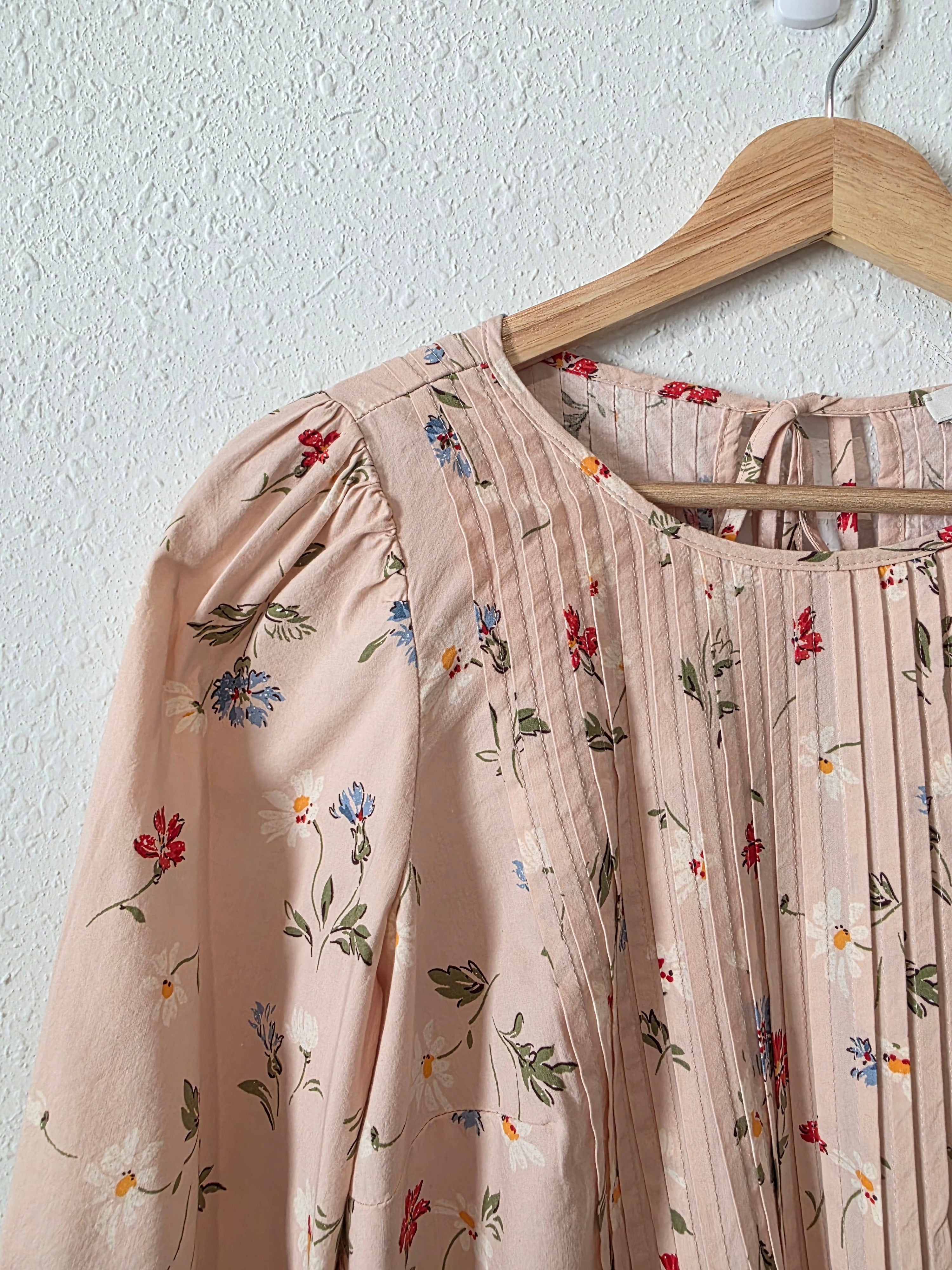 Madewell Floral Pintuck Dress (S)