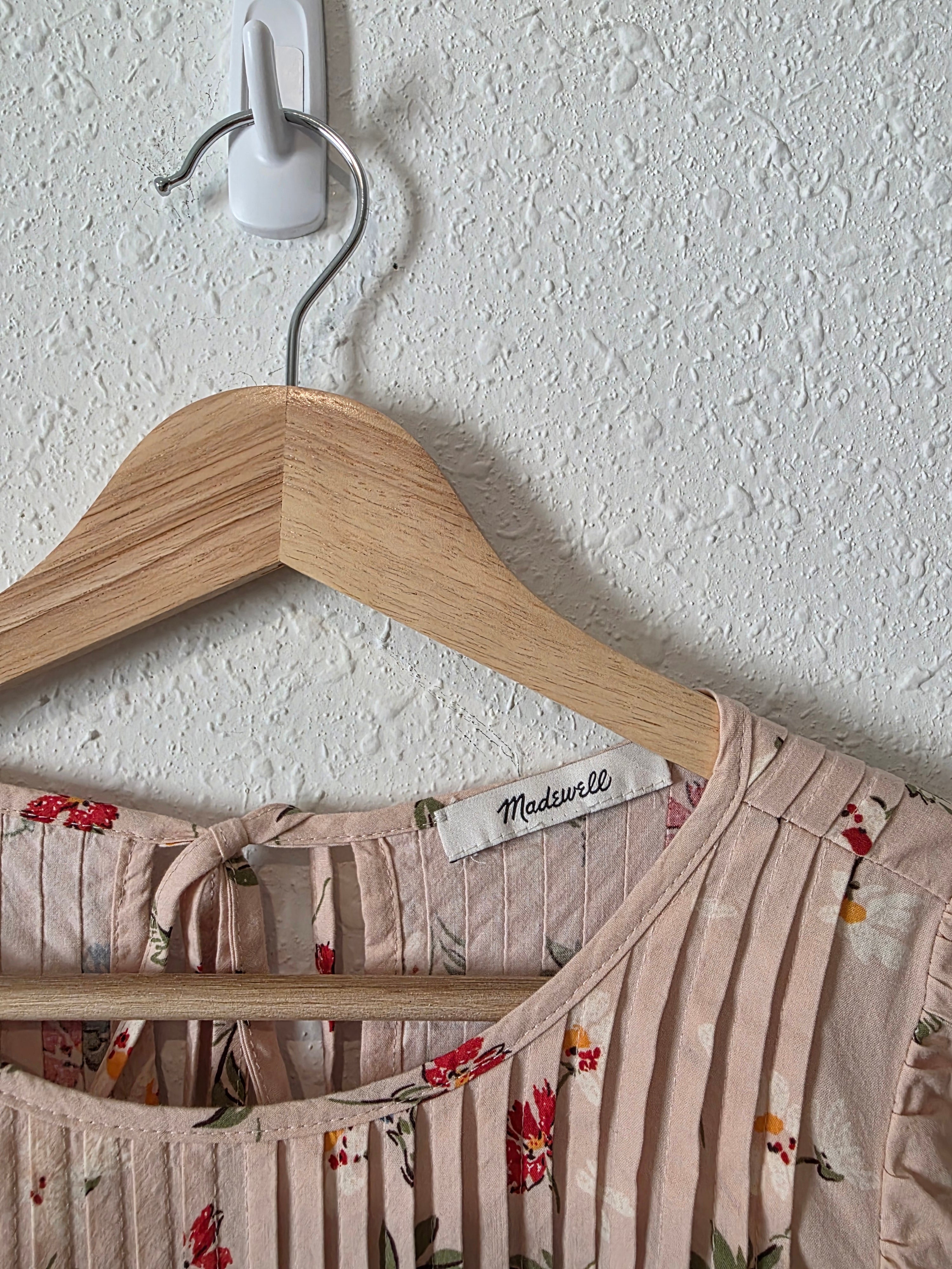 Madewell Floral Pintuck Dress (S)