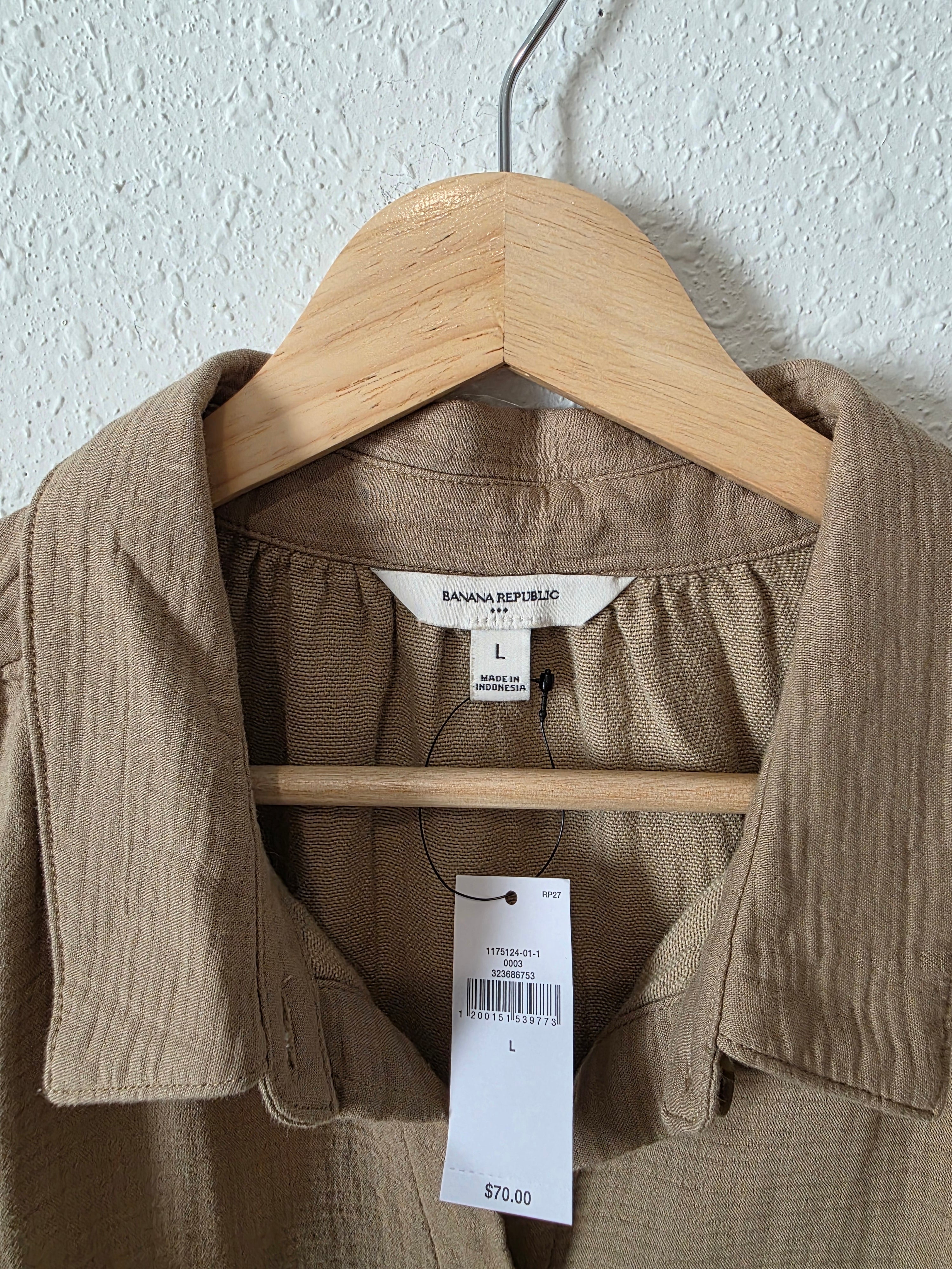 NEW Banana Republic Relaxed Gauze Shirt (L)