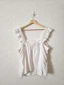 J.Crew Linen Blend Square Neck Tank (XL)